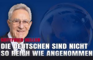 Gottfried Heller vor Weltkugel